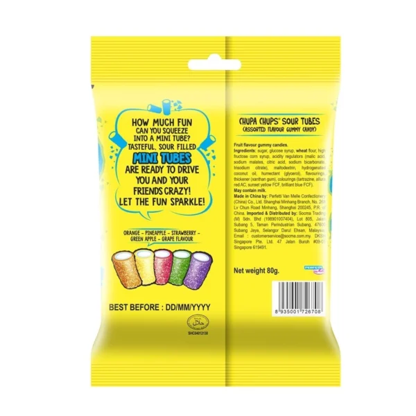 CHUPA CHUPS Sour Bites Mini Centre Filling 80g